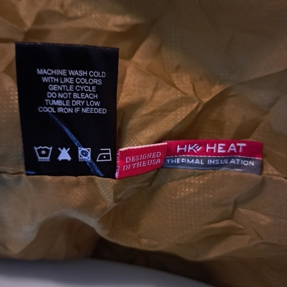 HAWKE & Co Thermal insulation hooded coat HK HEAT poly fill black grey camo Mens - Picture 10 of 13